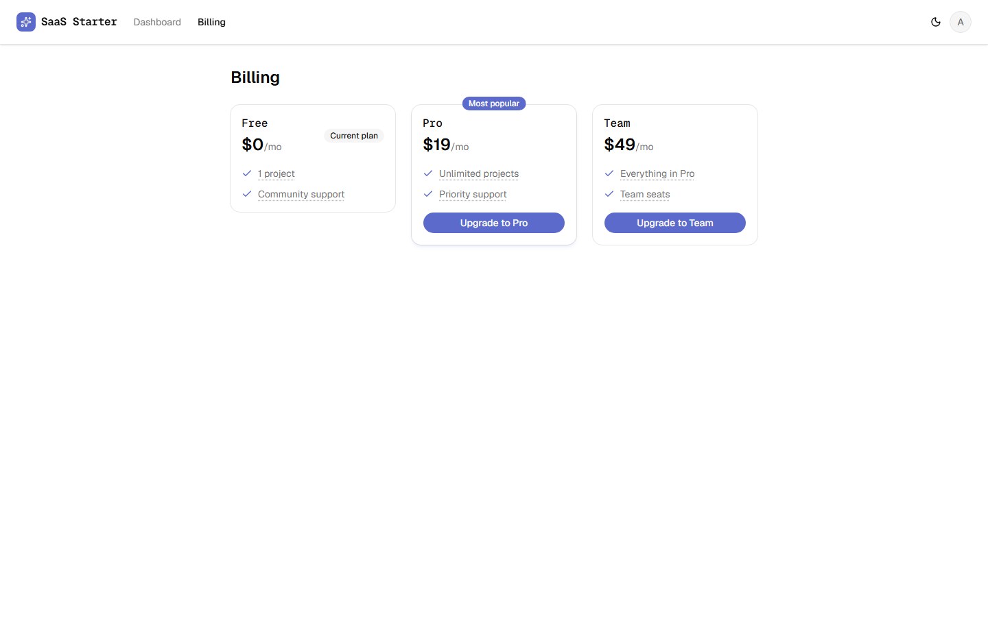 Billing and plan management