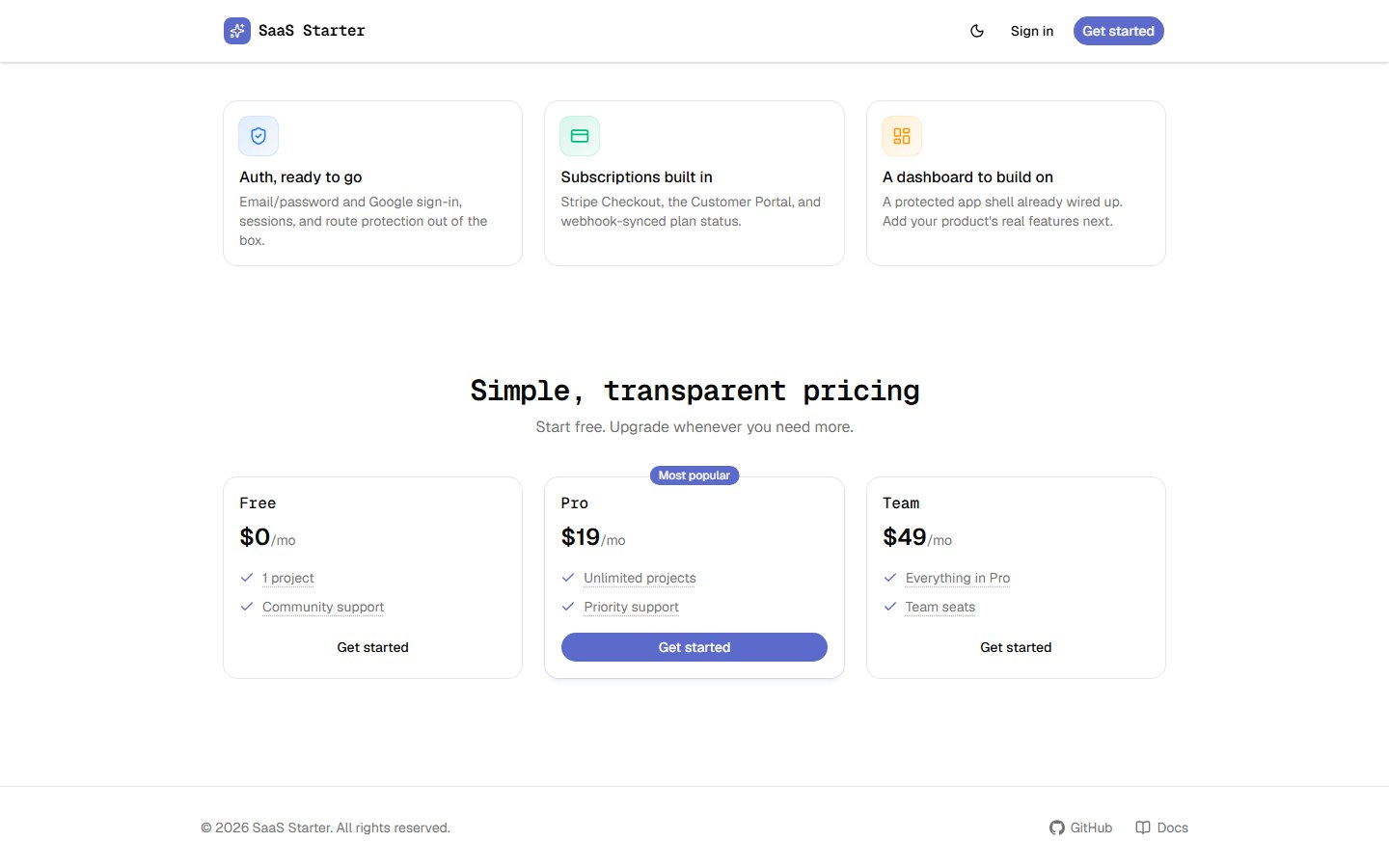 Feature highlights and pricing plans