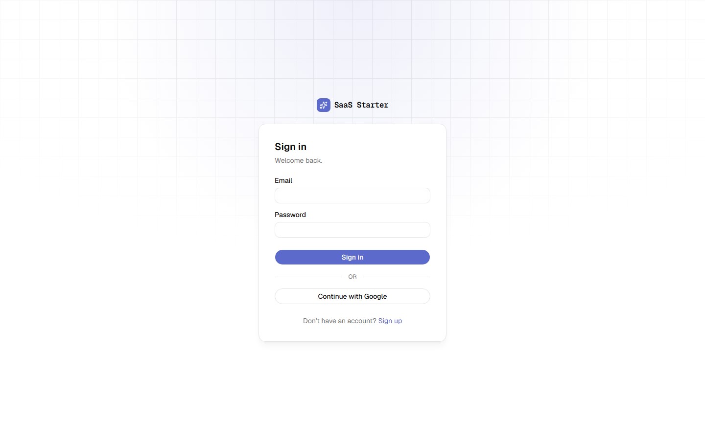 Sign-in page